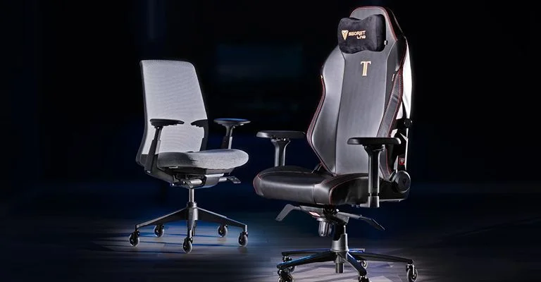 The Wraith Stealth performance chair featuring a minimalist black design.